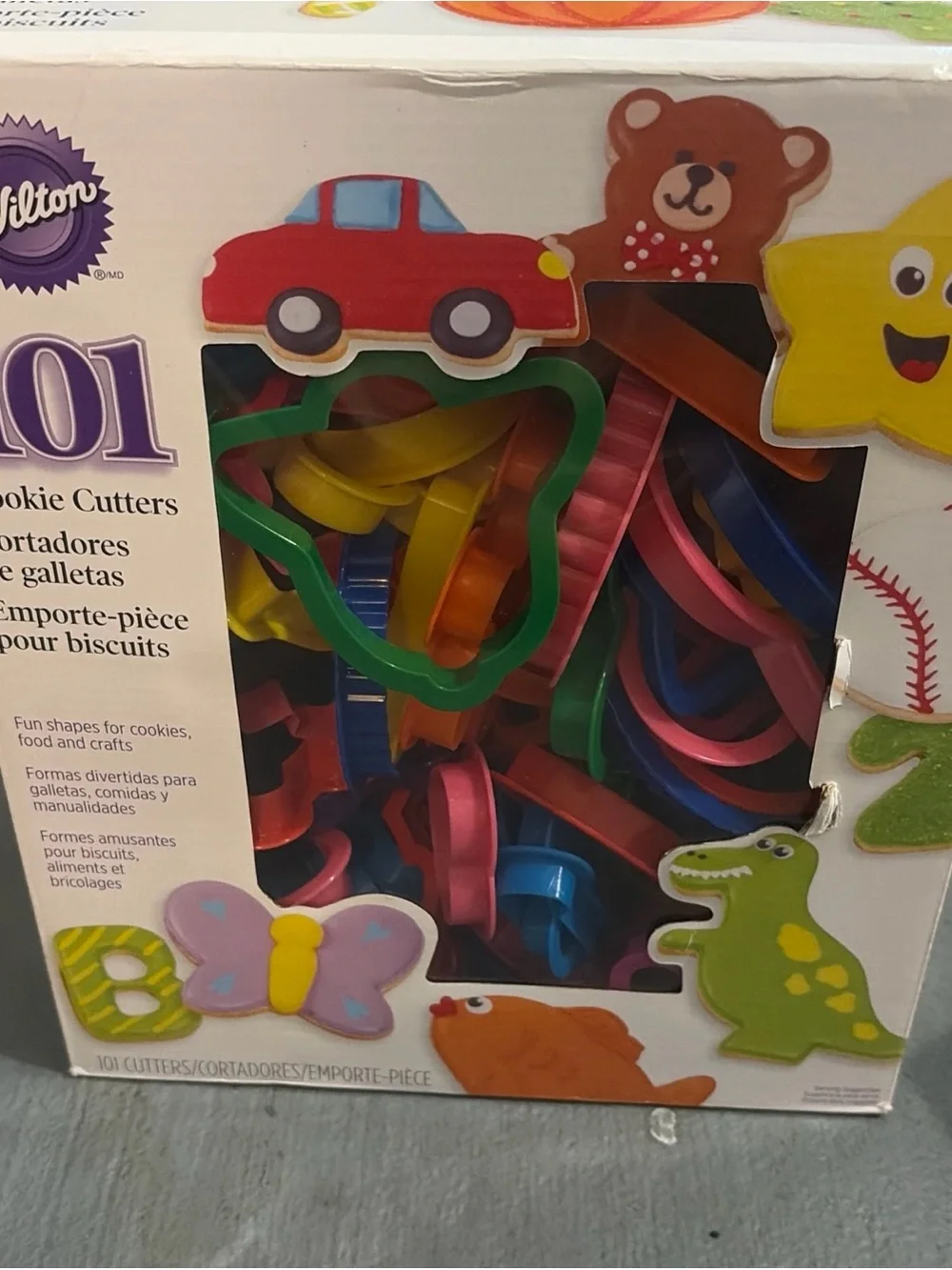Wilton Bright Multicolor Cookie Cutter Set - Green, Pink, Blue, Yellow, Orange